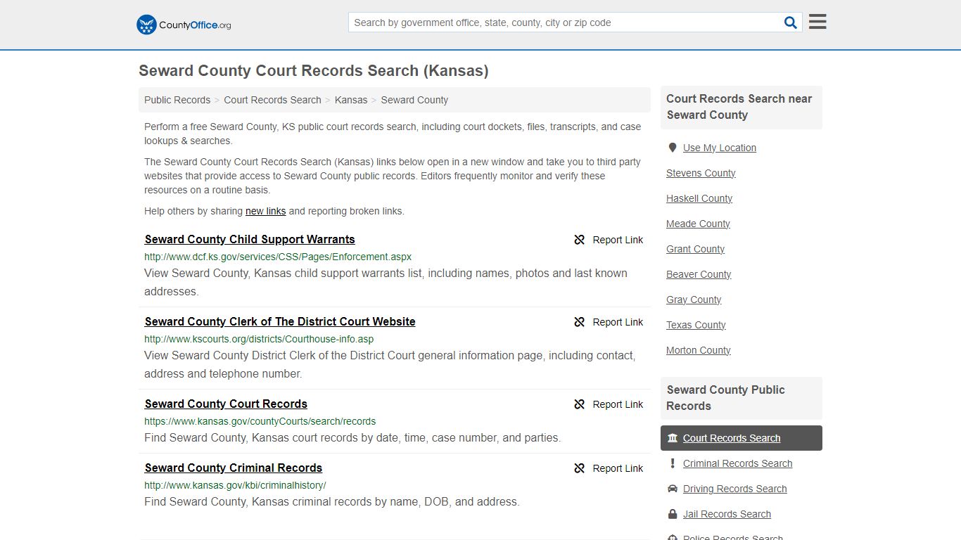 Seward County Court Records Search (Kansas) - County Office