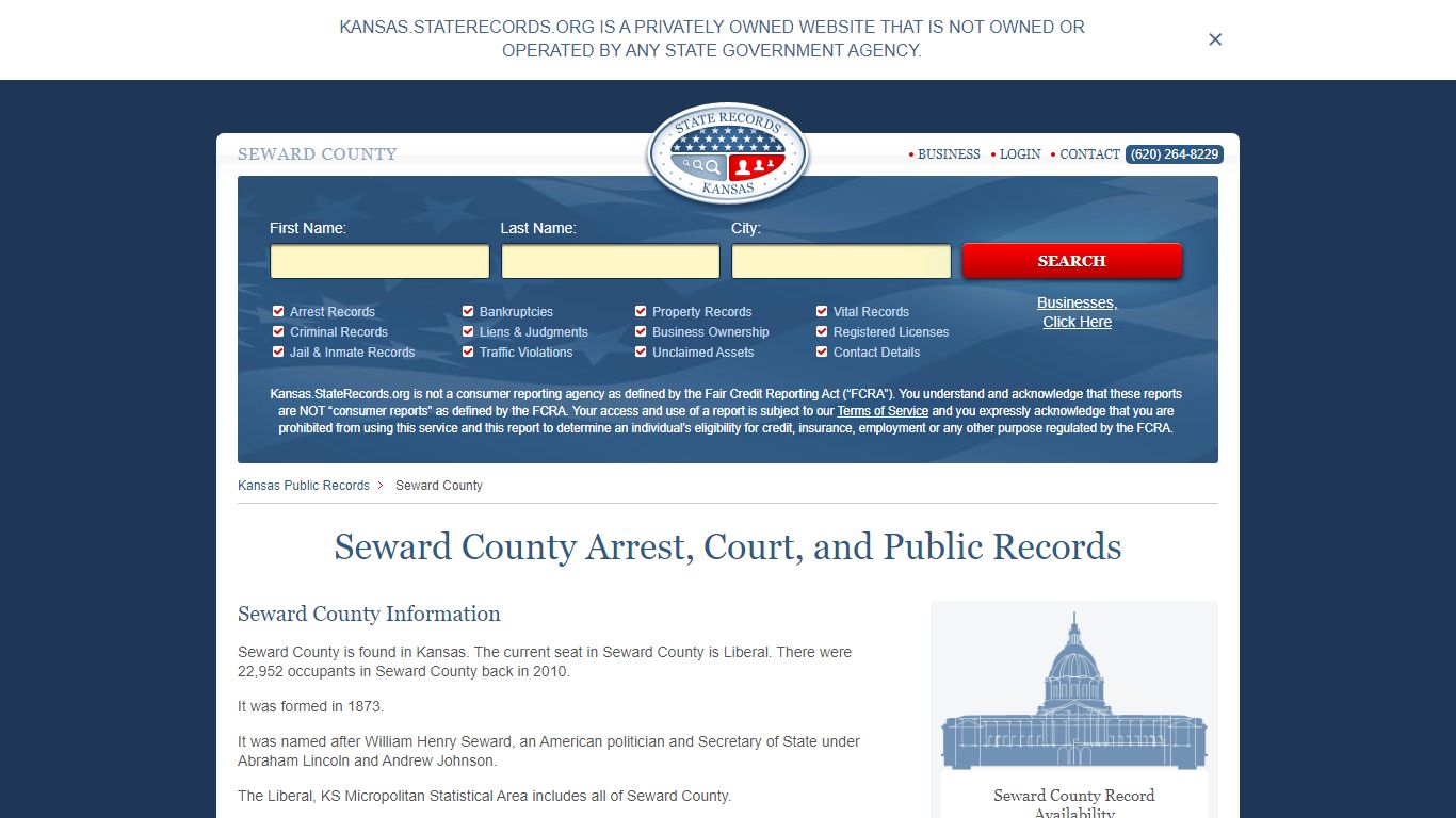 Seward County Arrest, Court, and Public Records